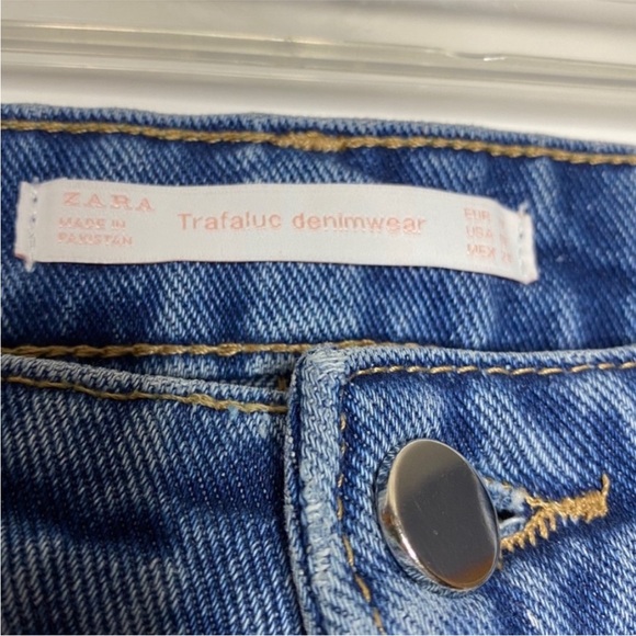 Zara Star Studded Jeans 2 NWT Blue - Picture 8 of 15